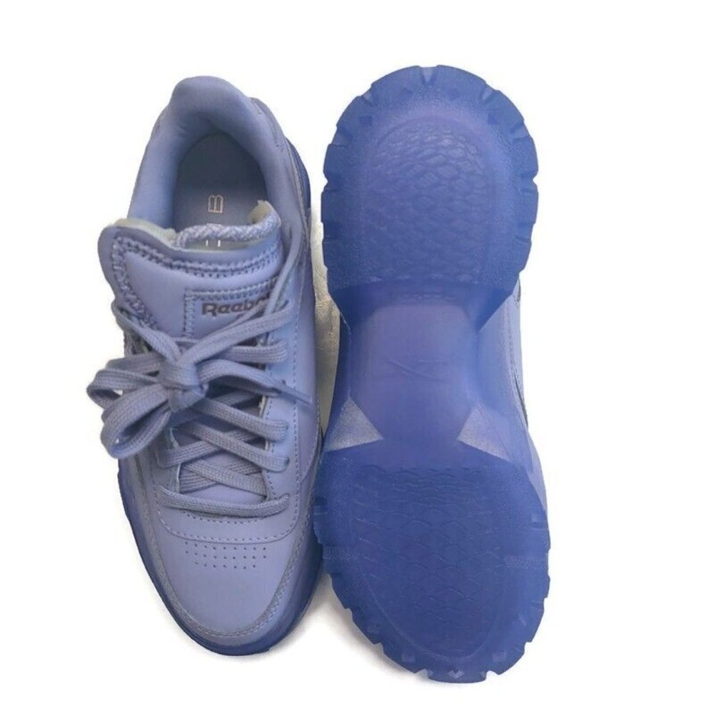 Reebok Youth 5.5Y Womens 7 Club C Cardi B Leather Sneakers Shoes Crisp Purple - Picture 7 of 8